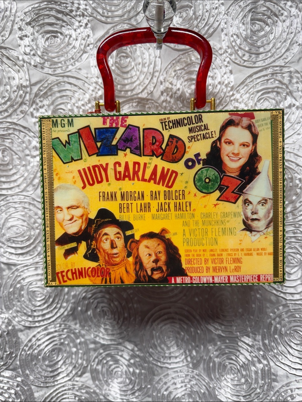 The Wizard of Oz Vintage Poster Print Handbag - Red Handle (La Aurora Tobaco Box